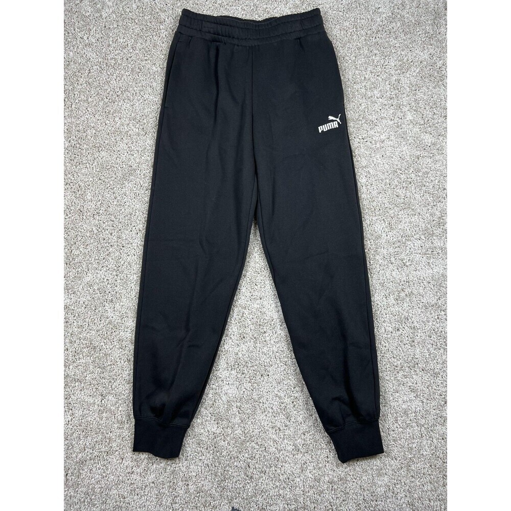 Puma ESS Logo Fleece Jogger Sweatpants Black Small NWT Athletic Gym